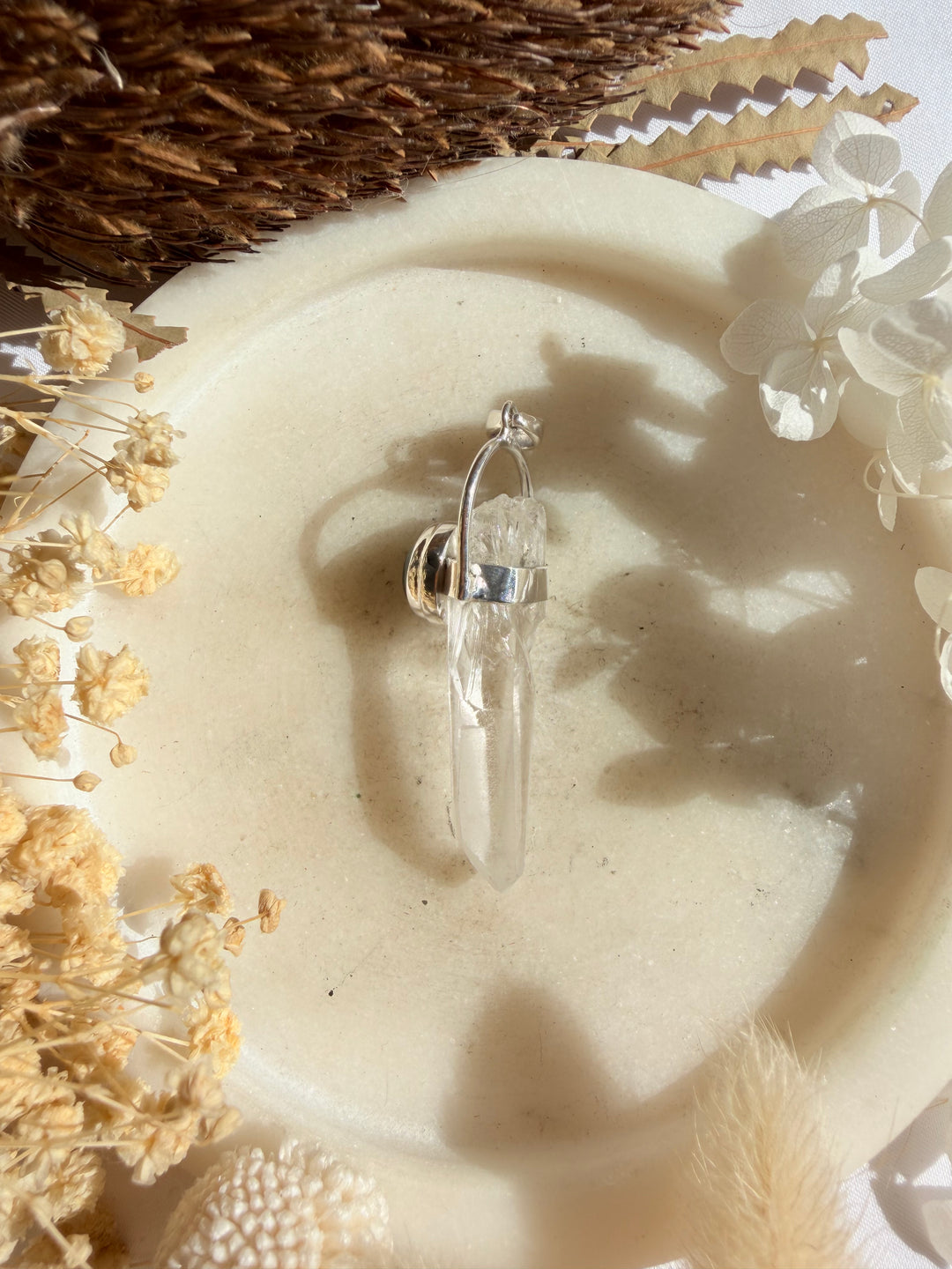 Malachite & Lemurian Silver Pendant - The Light Keepers Wand
