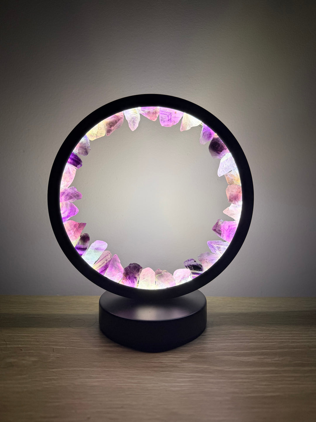 Rainbow Fluorite Halo Lamp