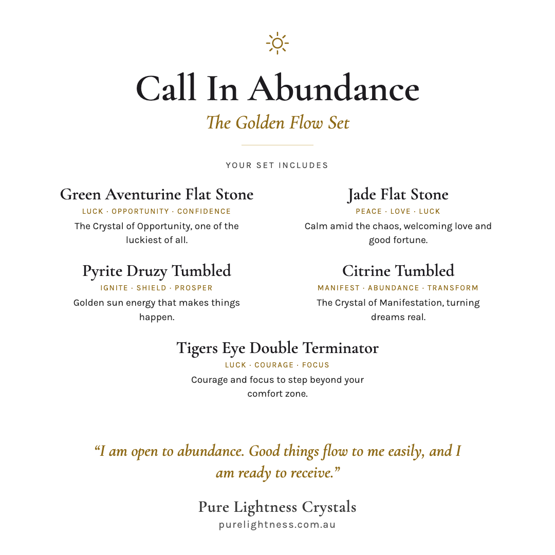Call In Abundance Tumbled Stone Ritual — The Golden Flow Set
