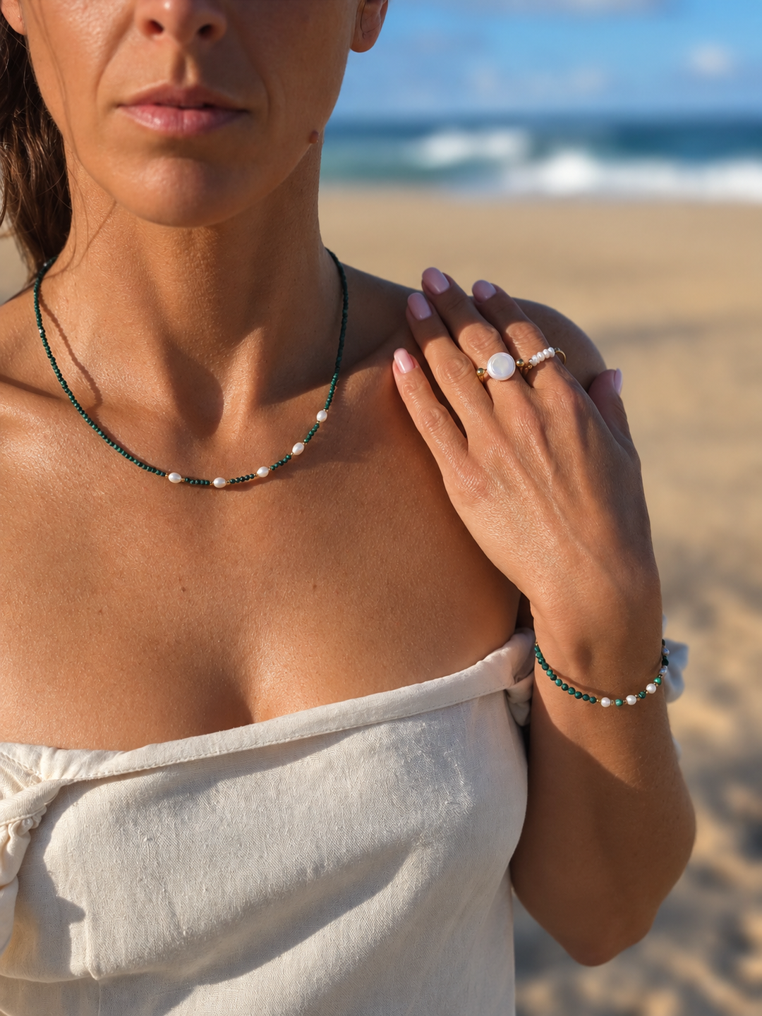 Moonlit Pearl Ring