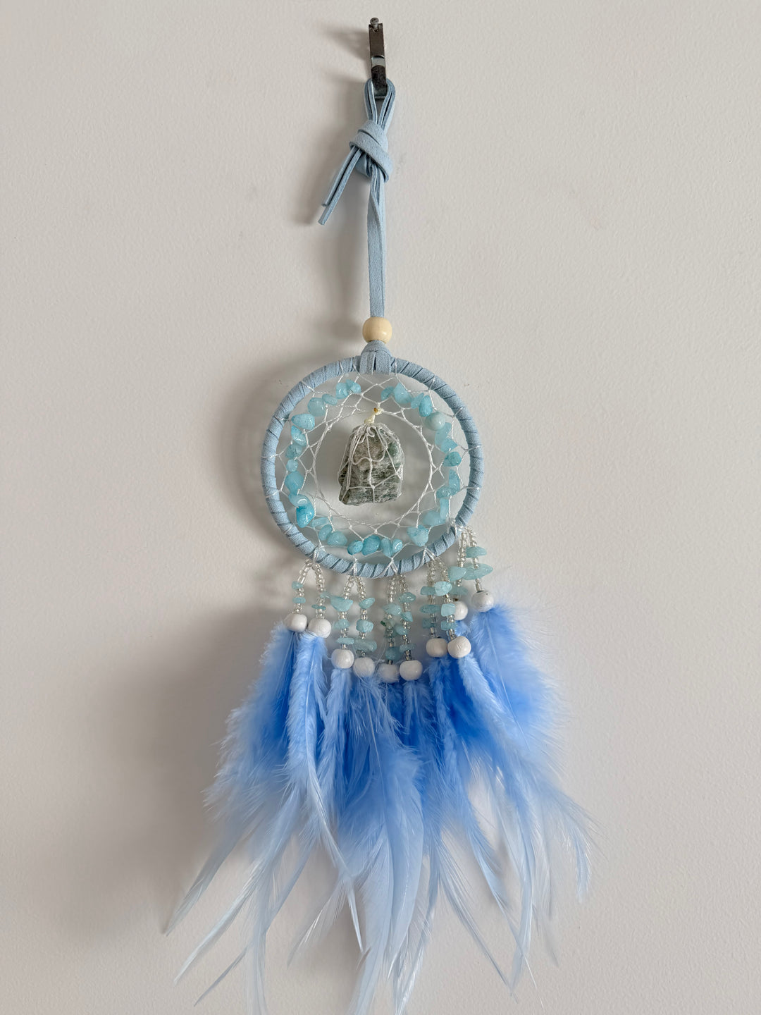 Amazonite & Blue Agate Dream Catcher