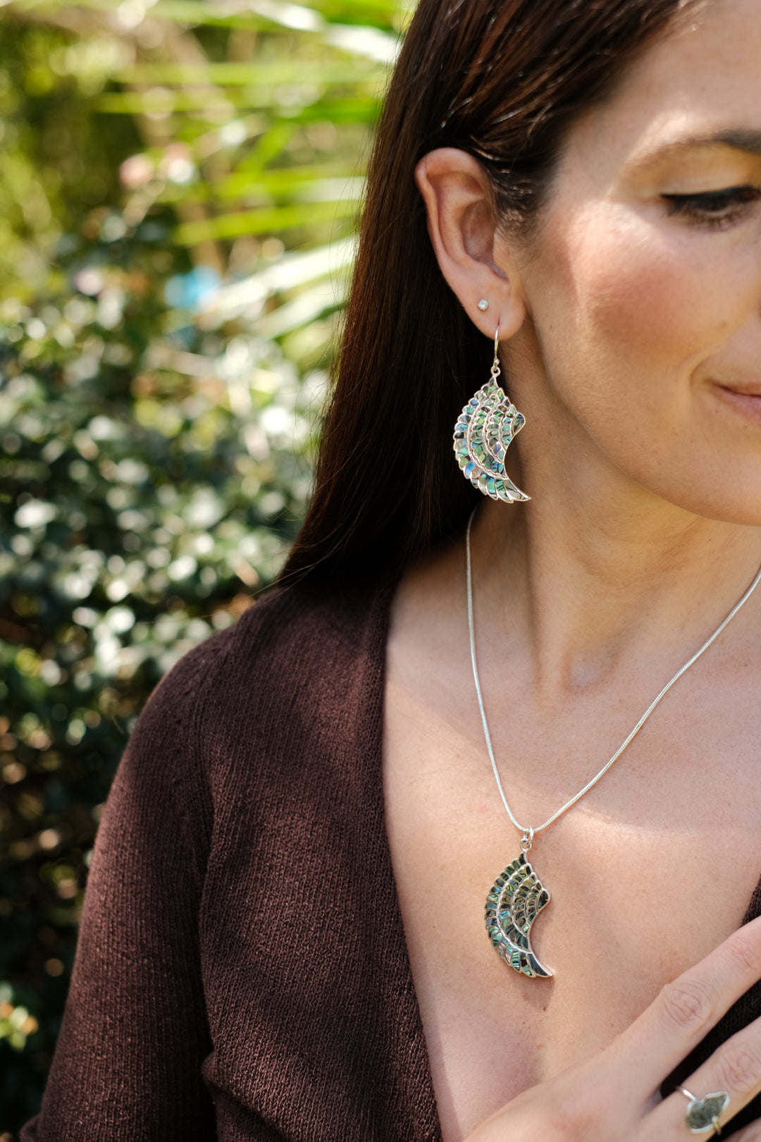 The Ocean Heart Set — Limited Edition Rise Goddess Silver Pendant, Earrings & Free Chain