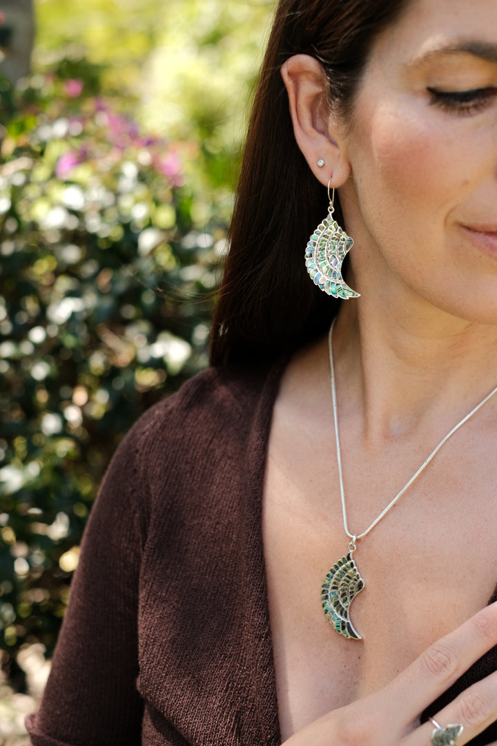 The Ocean Heart Set — Limited Edition Rise Goddess Silver Pendant, Earrings & Free Chain