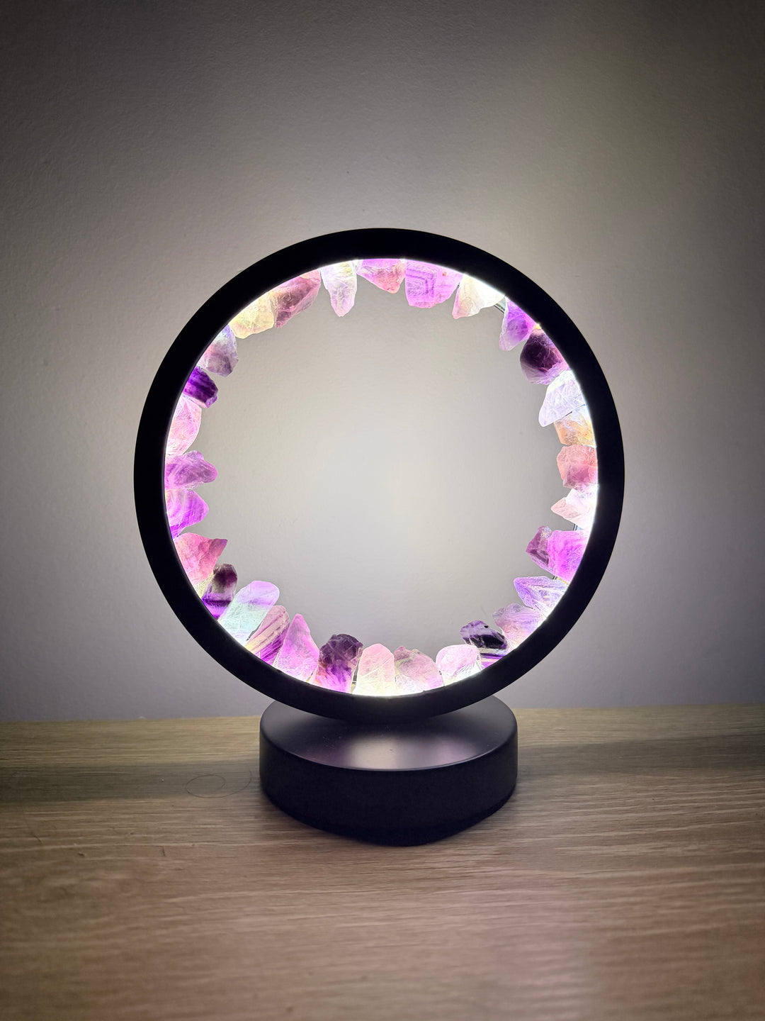Rainbow Fluorite Halo Lamp
