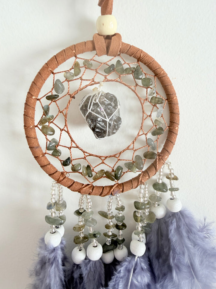 Labradorite & Smoky Quartz Dream Catcher