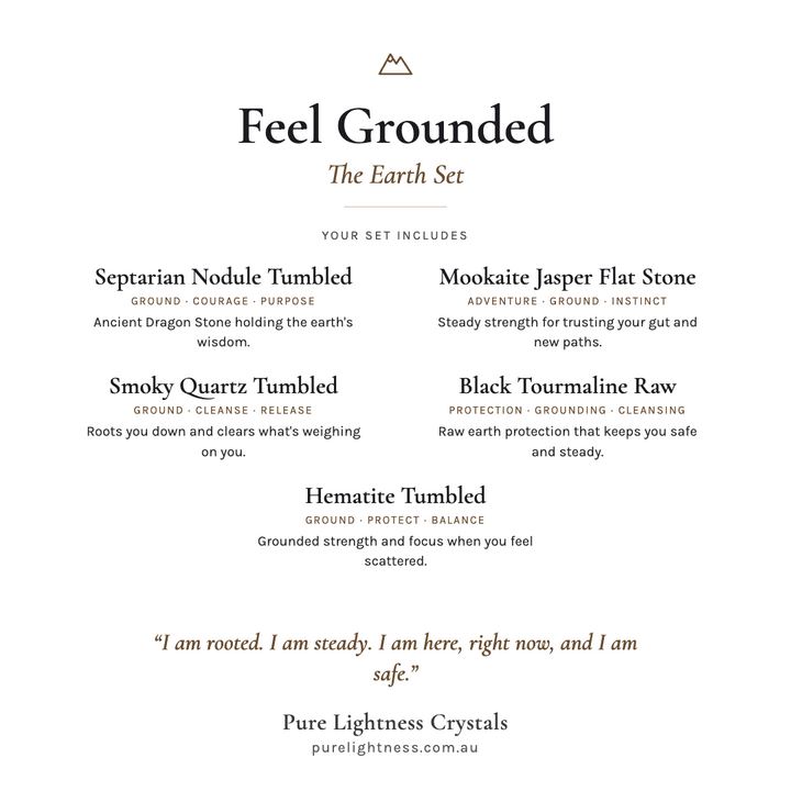 Feel Grounded Tumbled Stone Ritual — The Earth Set