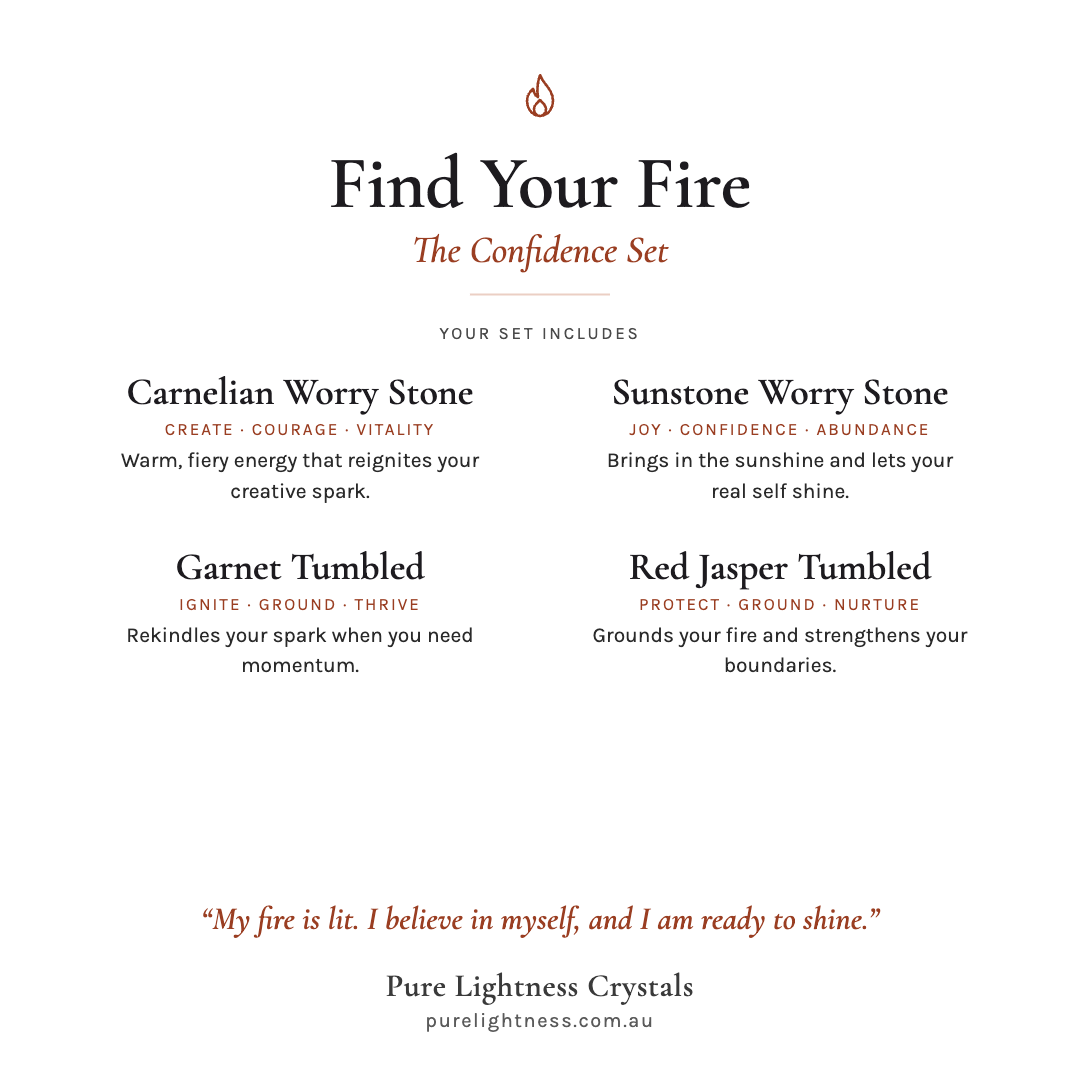 Find Your Fire Tumbled Stone Ritual — The Confidence Set