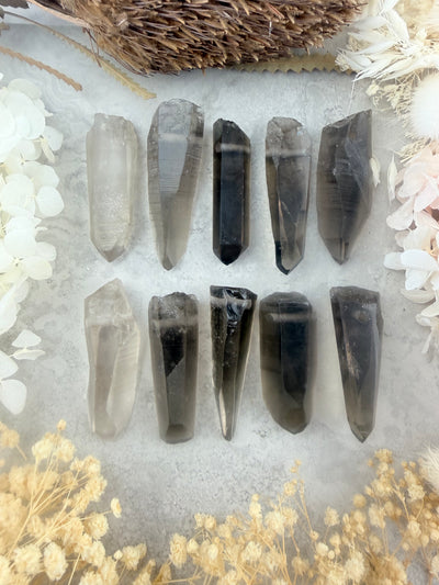 Lemurian Smoky Quartz Laser Pendant — Ancient Wisdom