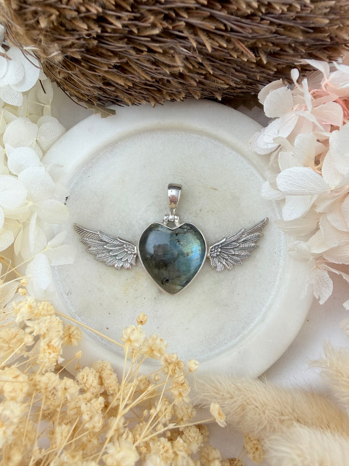 Labradorite Heart Anahata Pendant