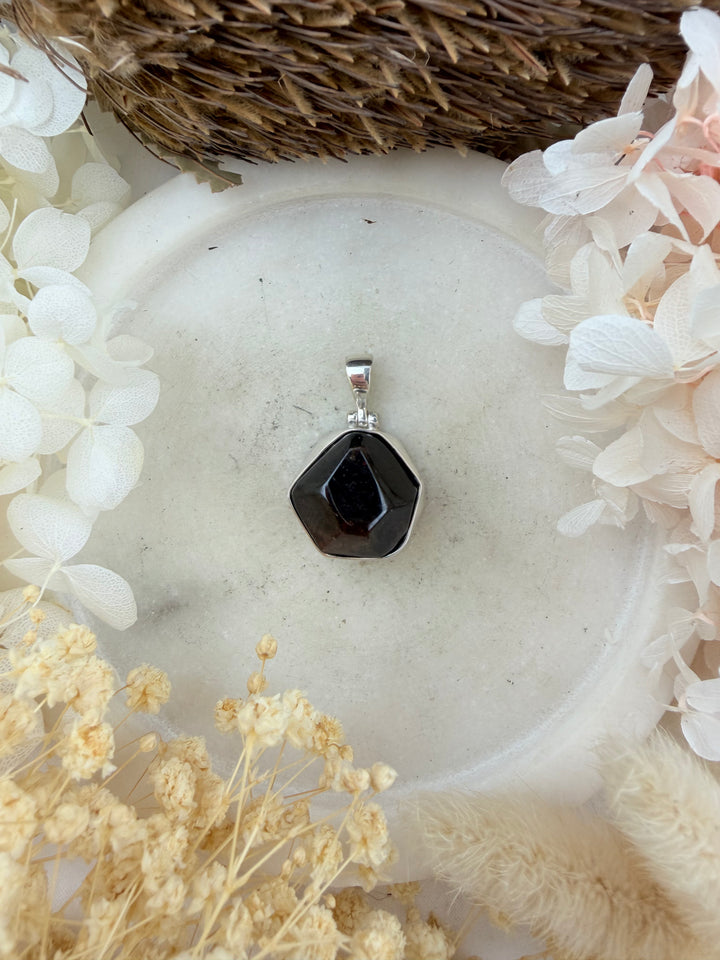 Garnet Silver Pendant