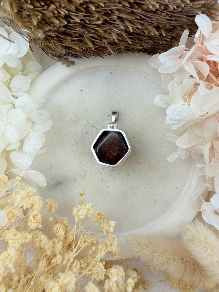Garnet Silver Pendant
