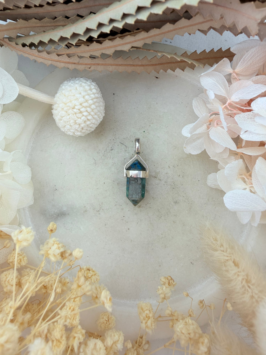 Shattuckite Silver Pendant