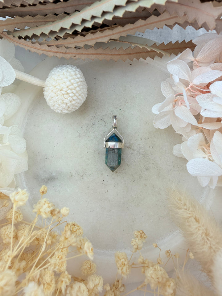 Shattuckite Silver Pendant