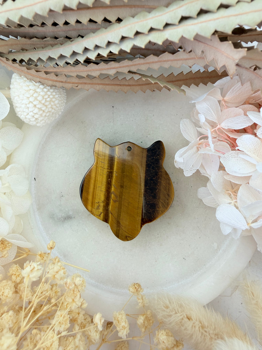 Tigers Eye Tiger Pendant