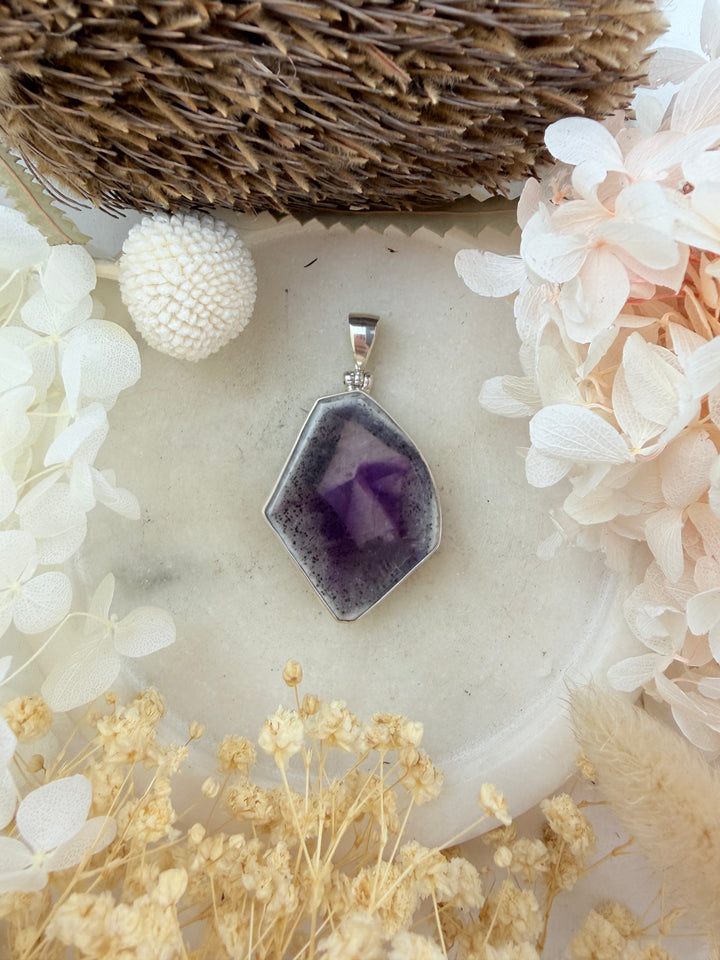 Trapiche Amethyst Silver Pendant