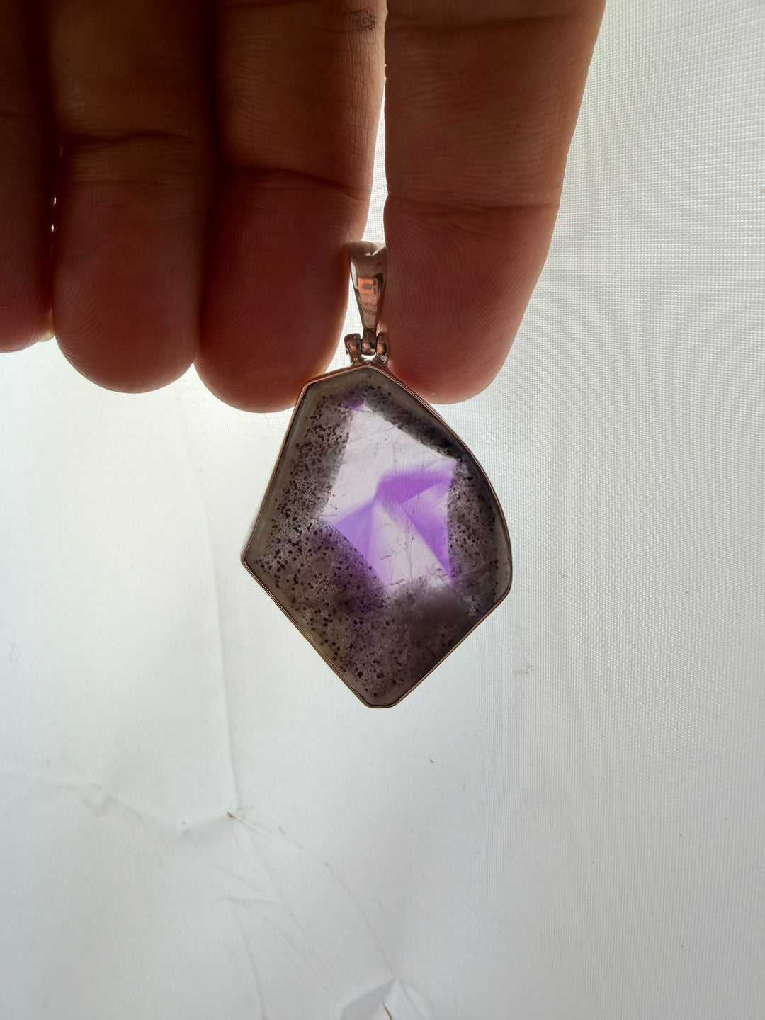 Trapiche Amethyst Silver Pendant