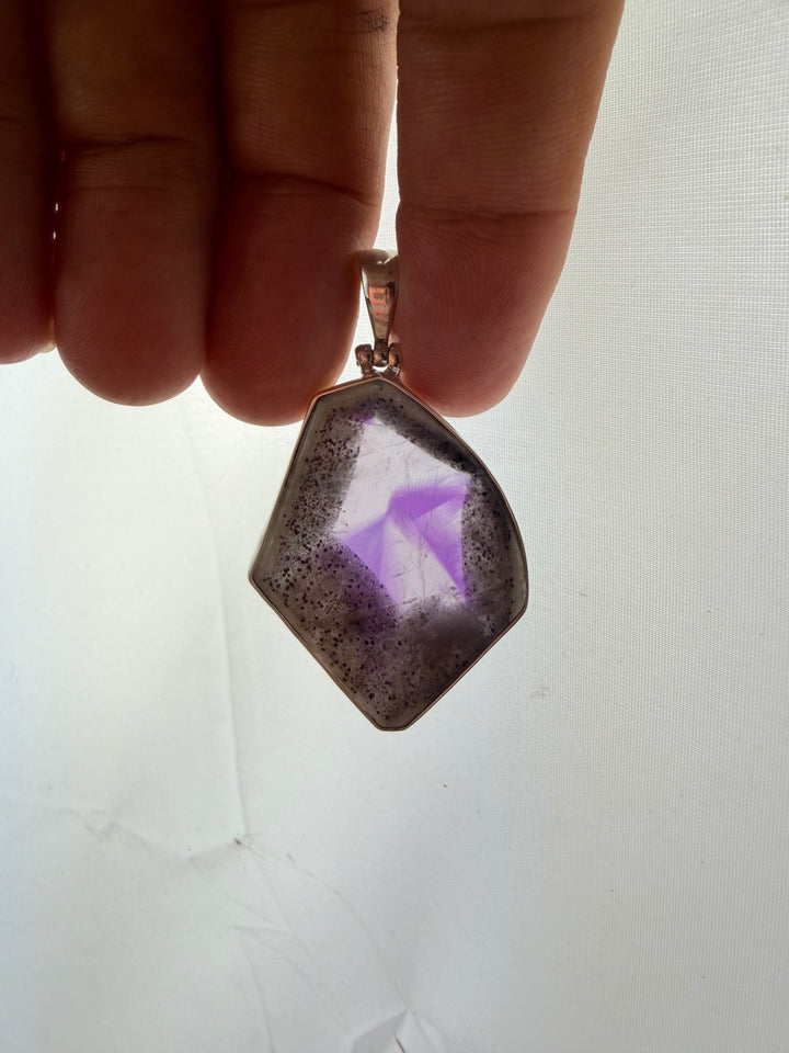Trapiche Amethyst Silver Pendant