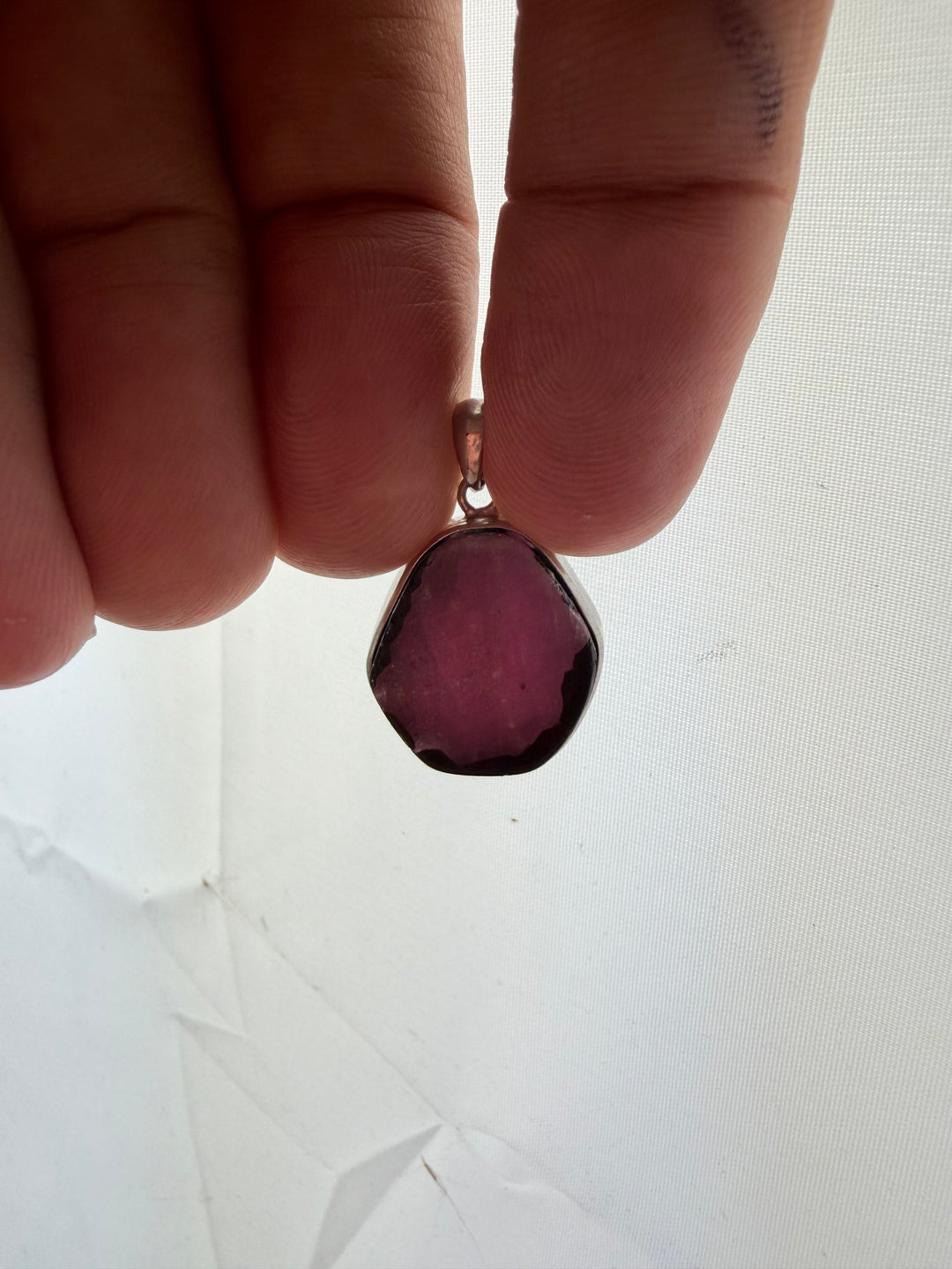 Ruby Silver Pendant