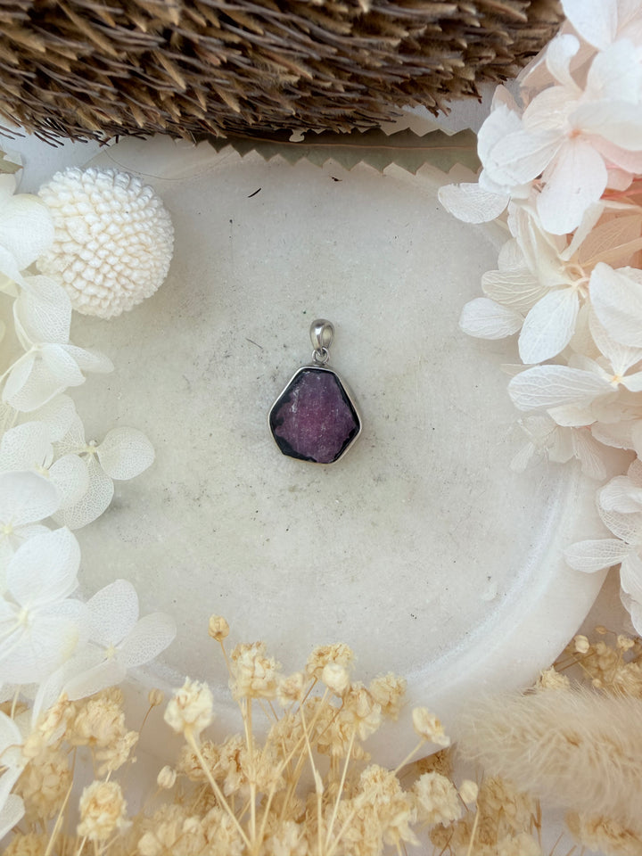Ruby Silver Pendant
