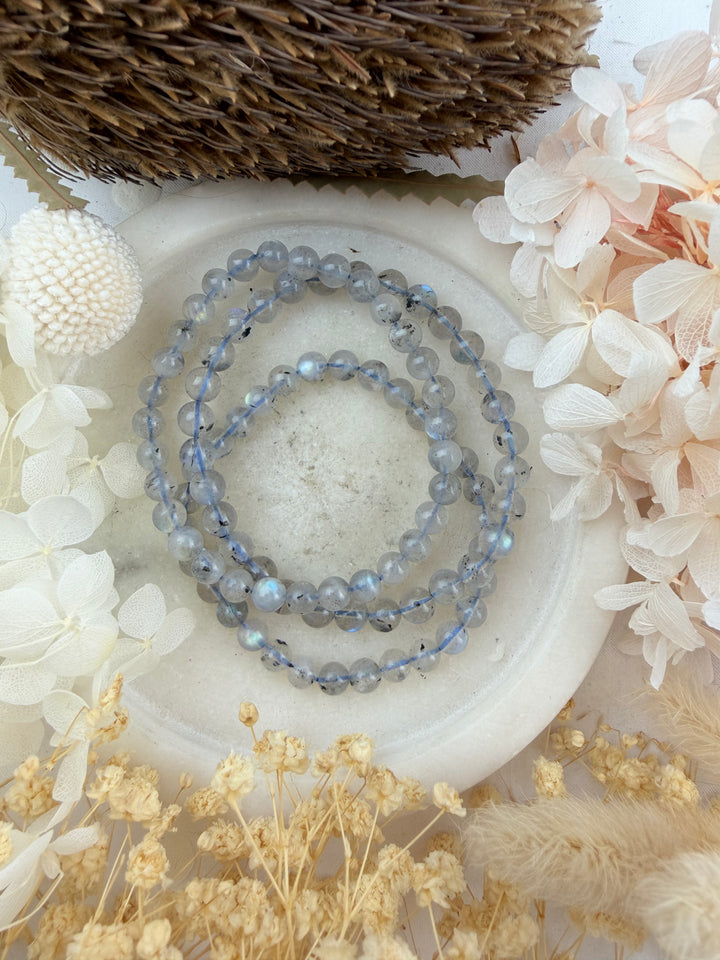 Labradorite Bracelet - 6mm (High Flash)