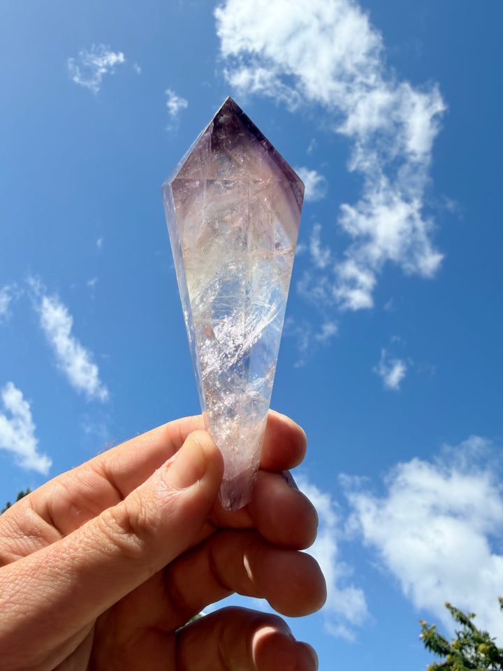 Amethyst Smoky Quartz Phantom Wand