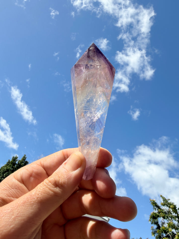Amethyst Smoky Quartz Phantom Wand