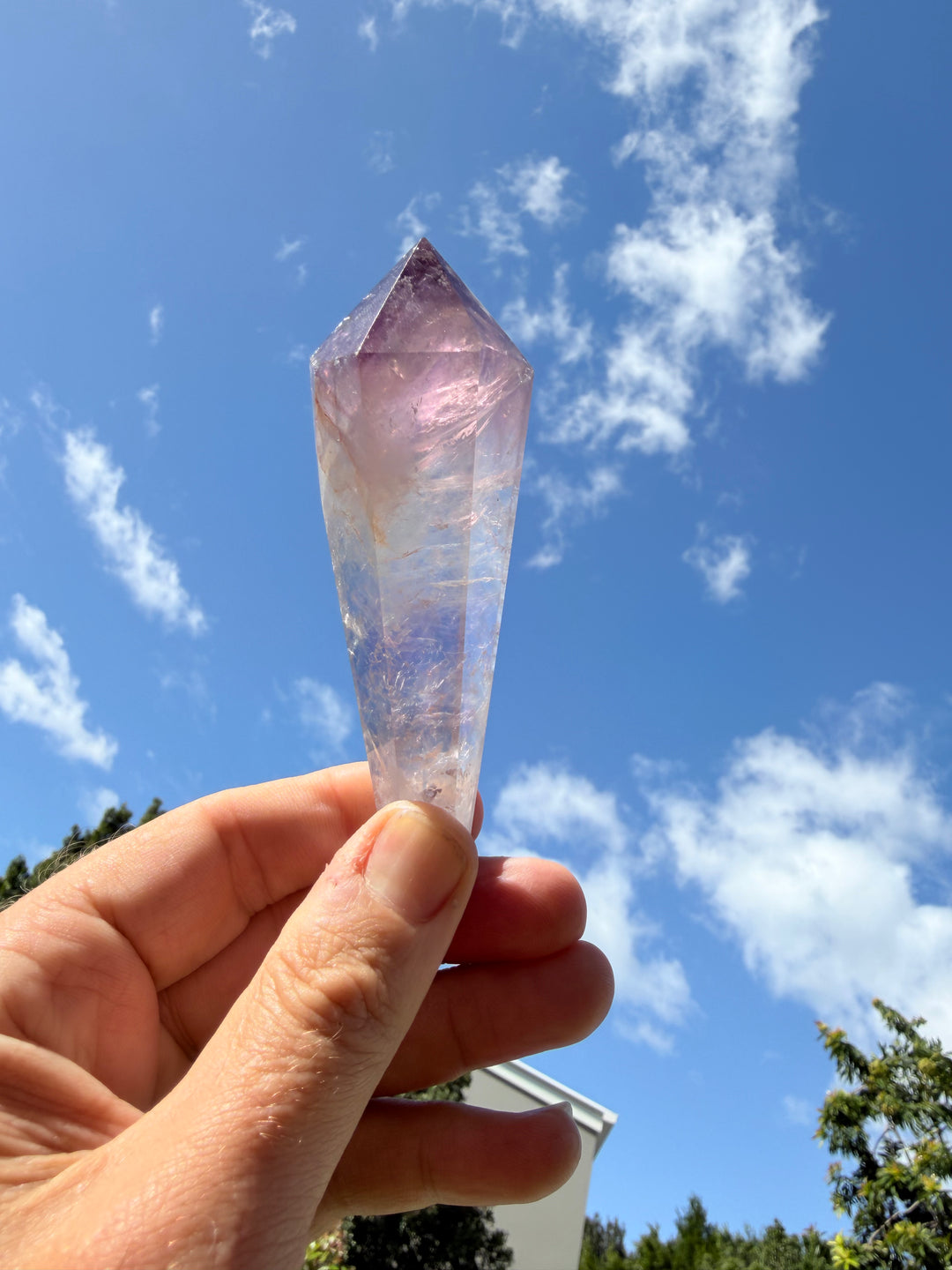 Amethyst Smoky Quartz Phantom Wand