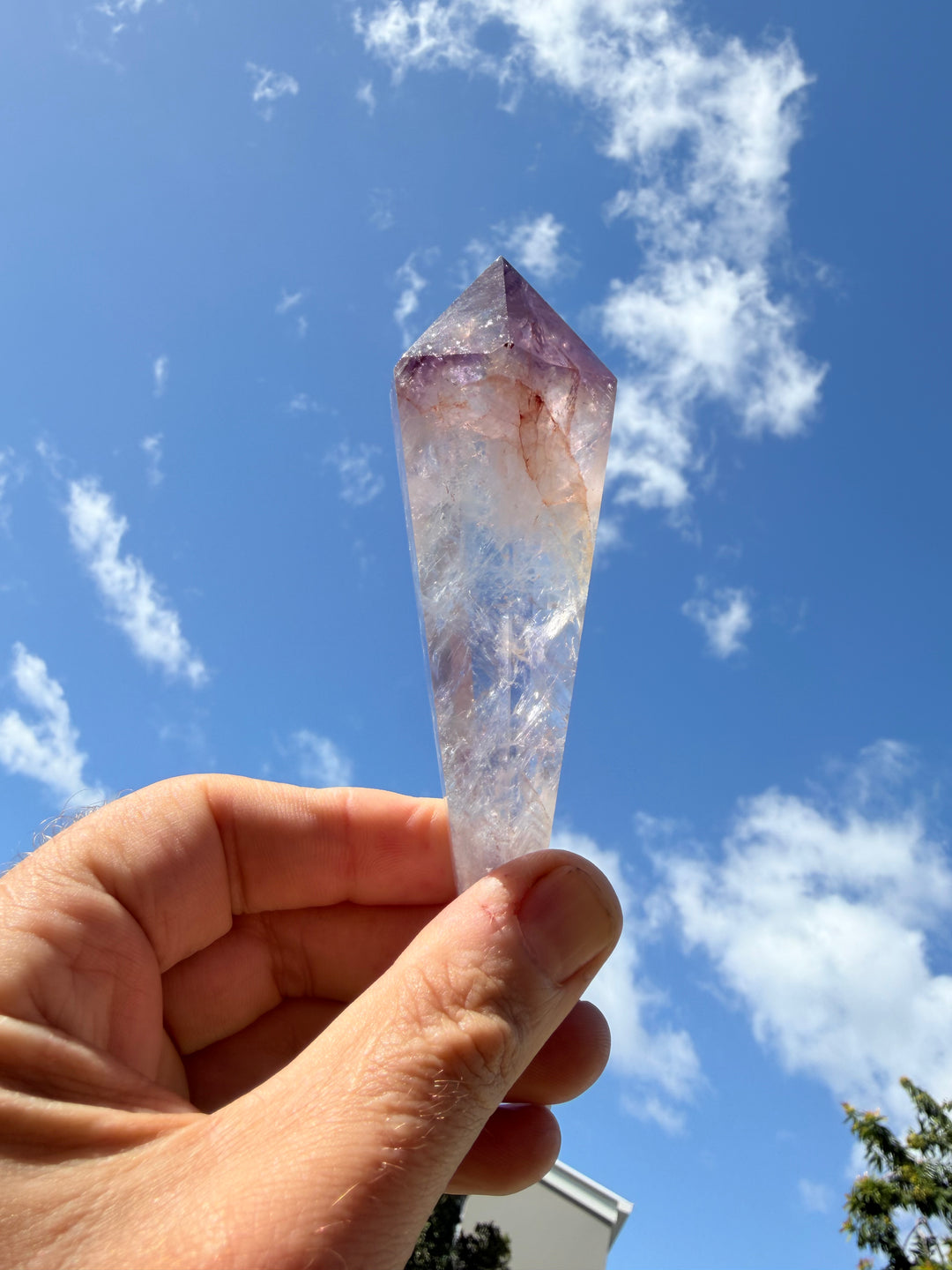 Amethyst Smoky Quartz Phantom Wand