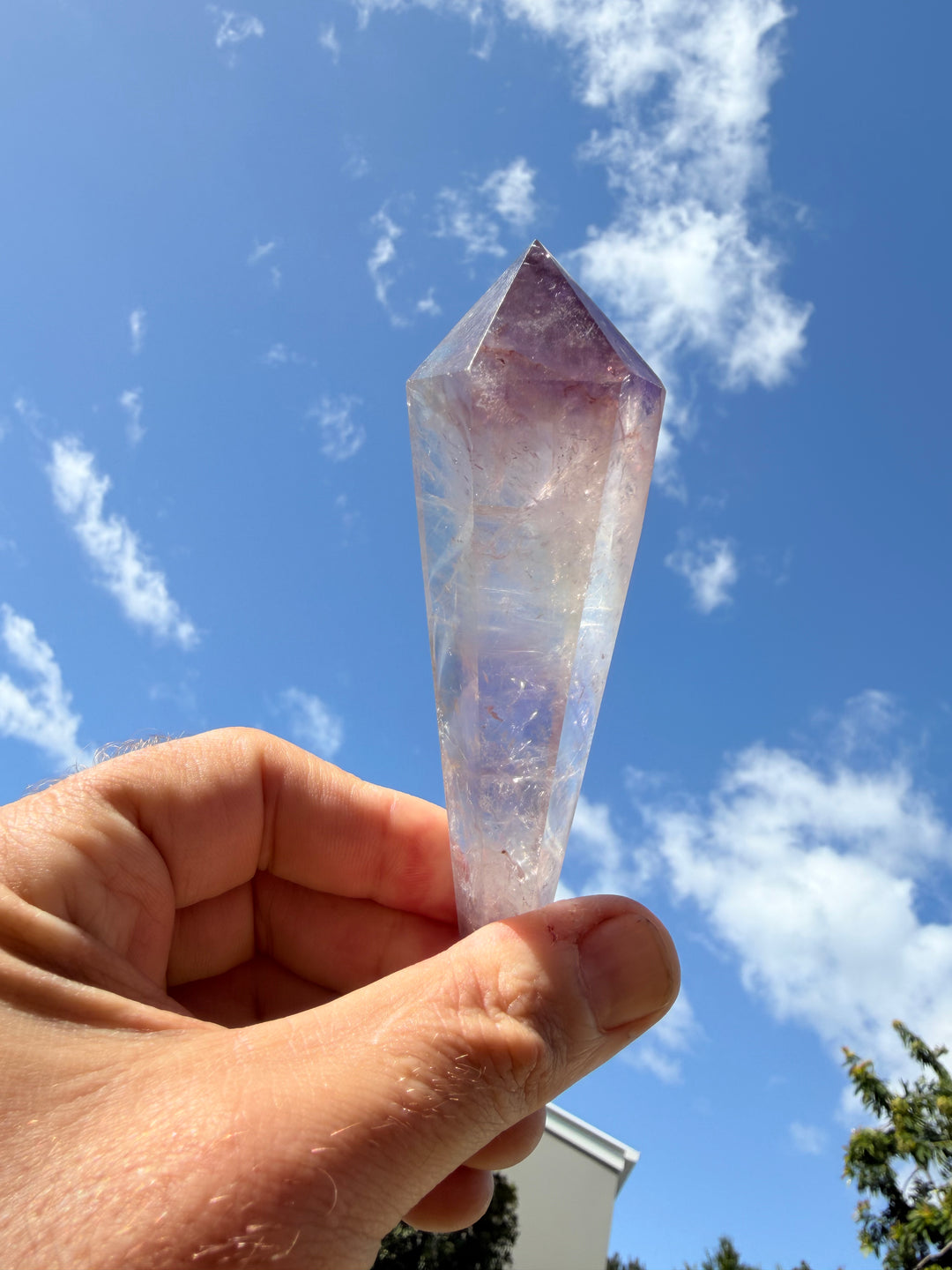 Amethyst Smoky Quartz Phantom Wand