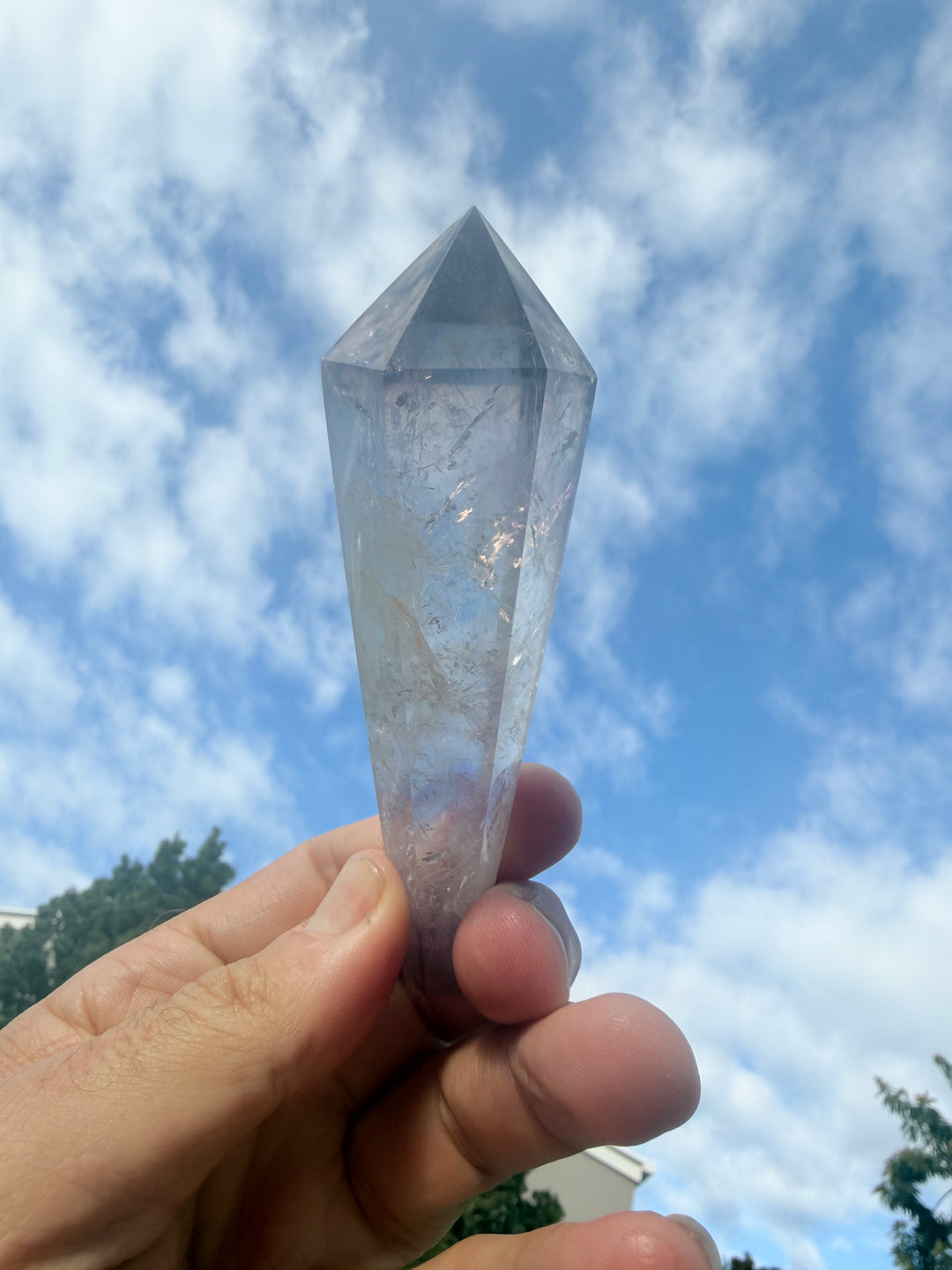 Amethyst Smoky Quartz Phantom Wand