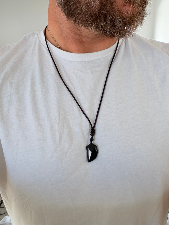 Black Obsidian Guardian Pendant