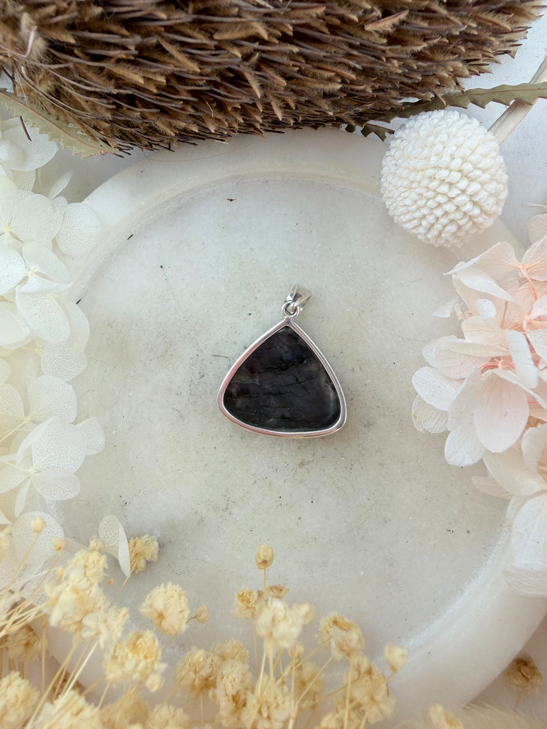 Labradorite Silver Pendant