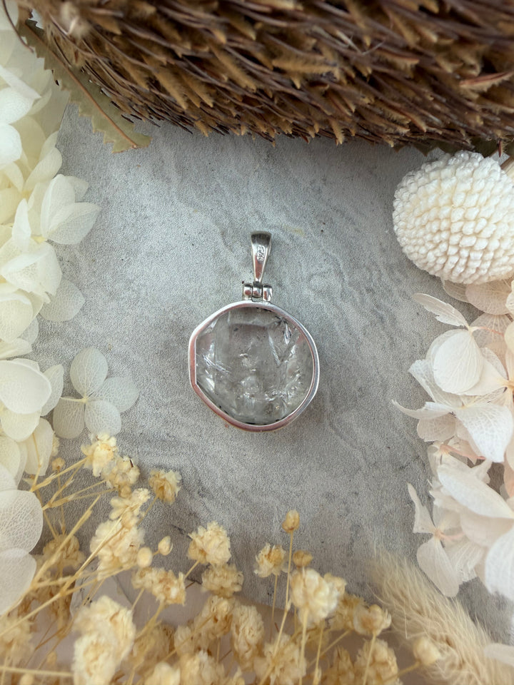 Herkimer Diamond Silver Pendant
