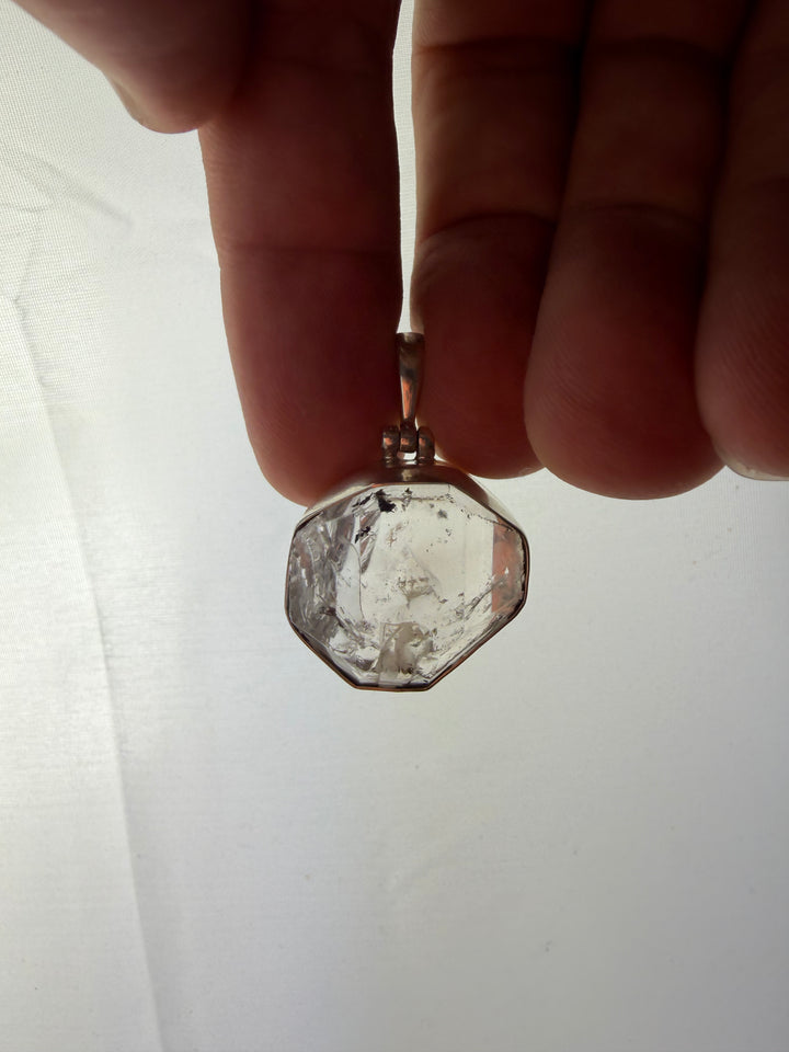 Herkimer Diamond Silver Pendant
