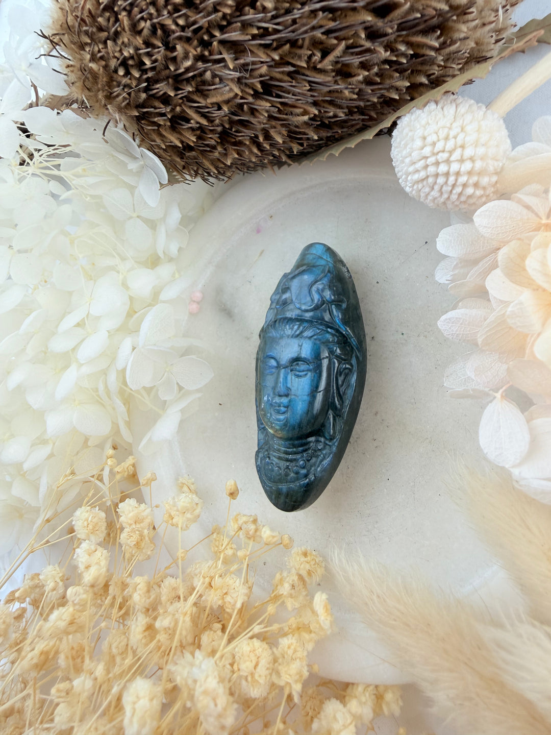 Labradorite Kwan Yin Pendant