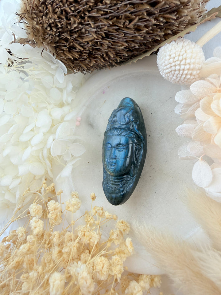 Labradorite Kwan Yin Pendant