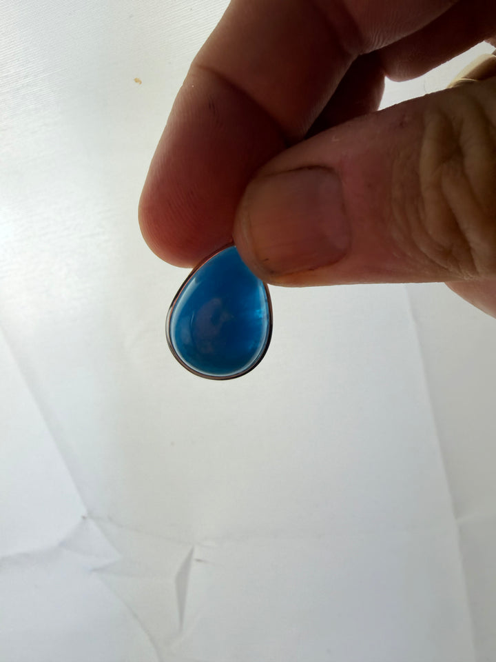 Blue Apatite Silver Pendant