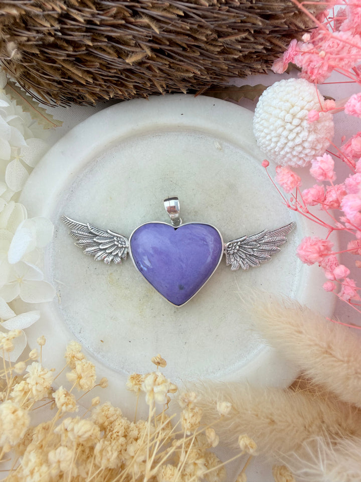 Charoite Heart Anahata Pendant