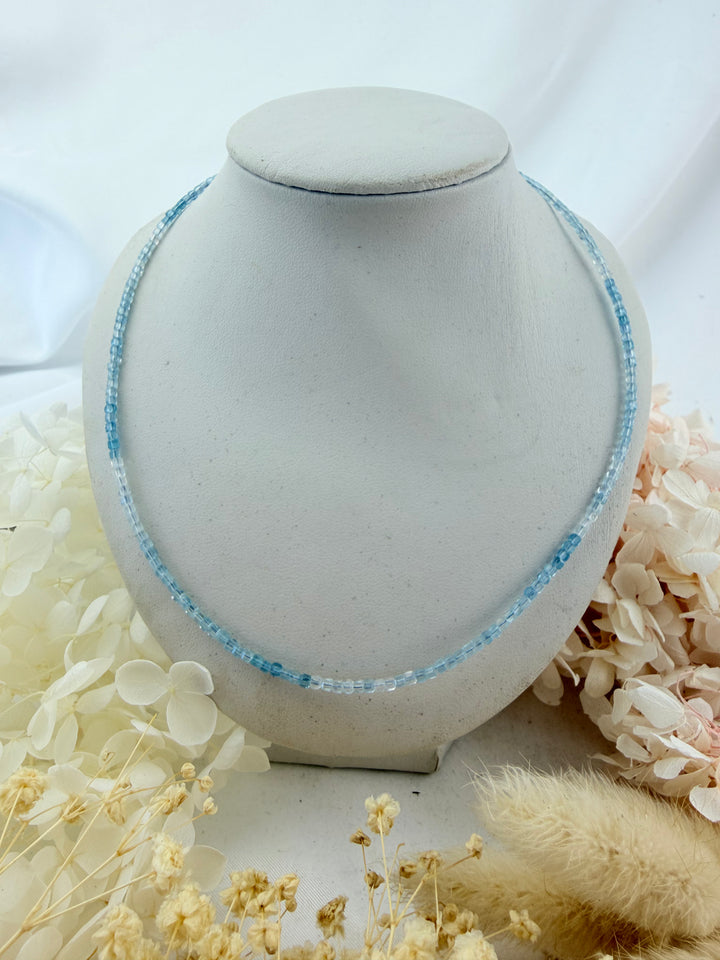 Aquamarine Faceted Necklace