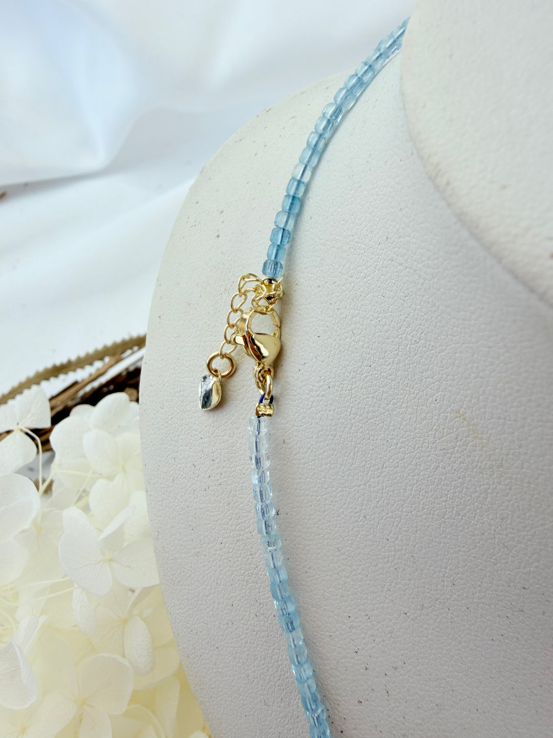 Aquamarine Faceted Necklace