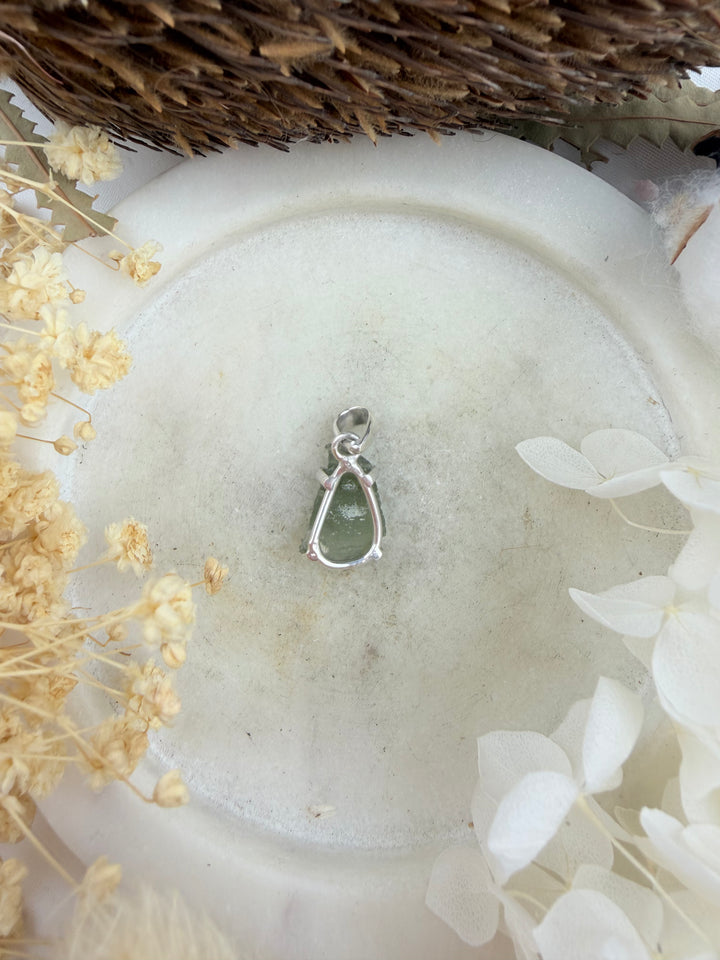 Moldavite Silver Pendant