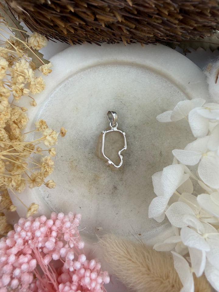 Libyan Desert Glass Silver Pendant