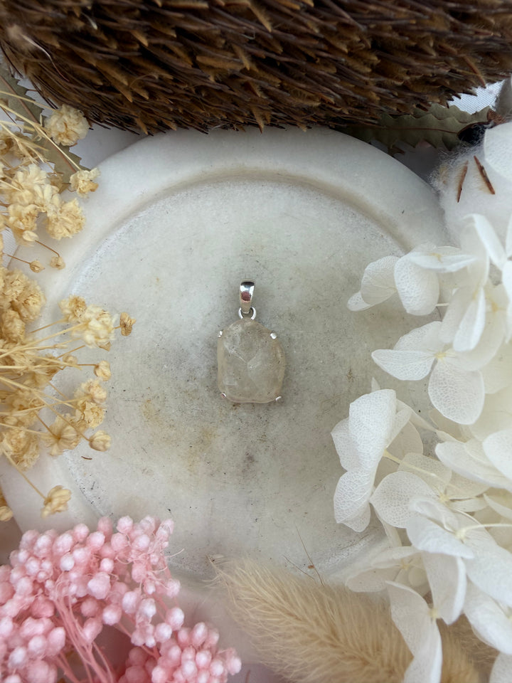 Libyan Desert Glass Silver Pendant