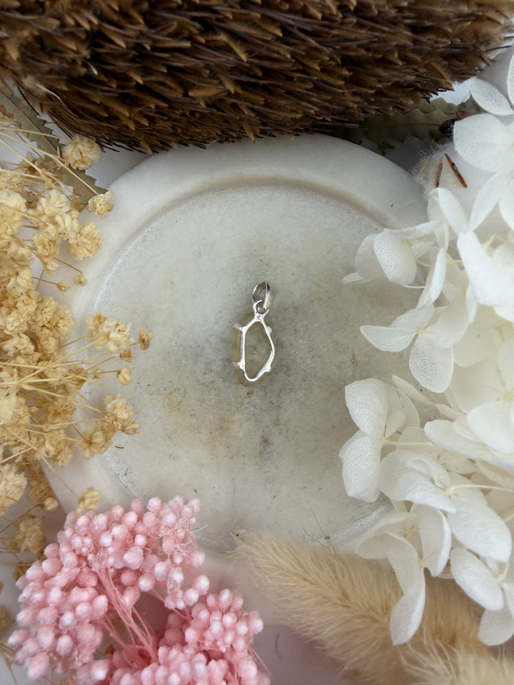 Libyan Desert Glass Silver Pendant