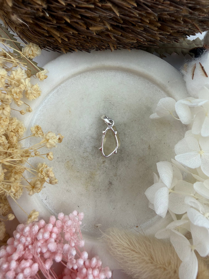 Libyan Desert Glass Silver Pendant