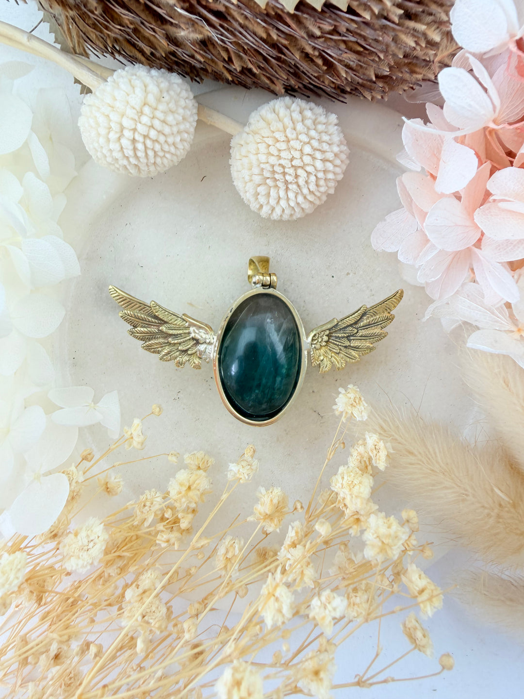 Rainbow Fluorite Anahata Pendant