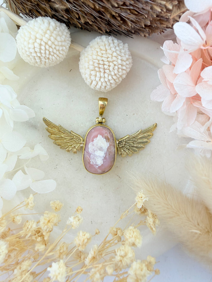 Pink Opal Anahata Pendant