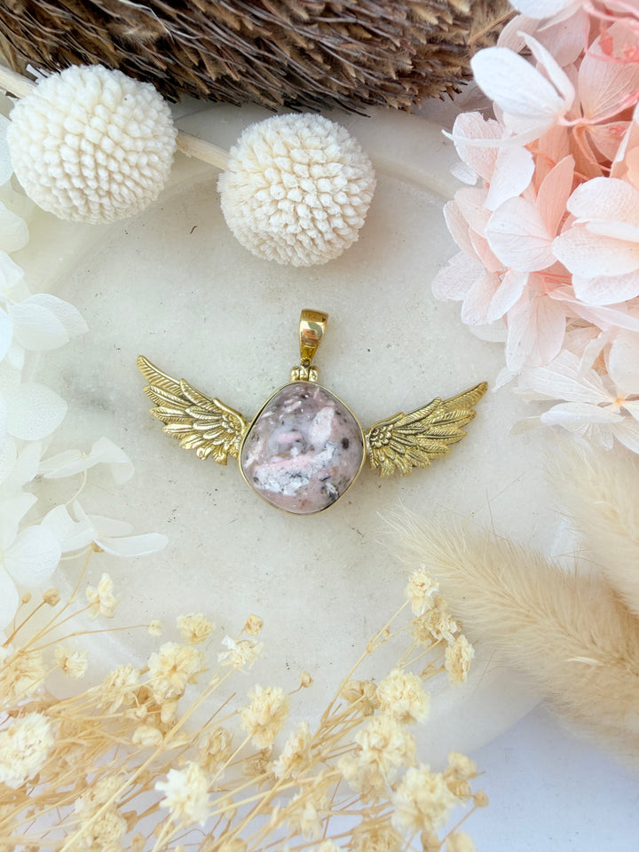 Pink Opal Anahata Pendant