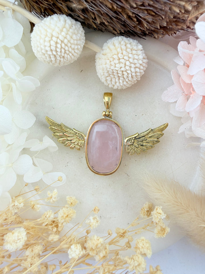 Rose Quartz Anahata Pendant