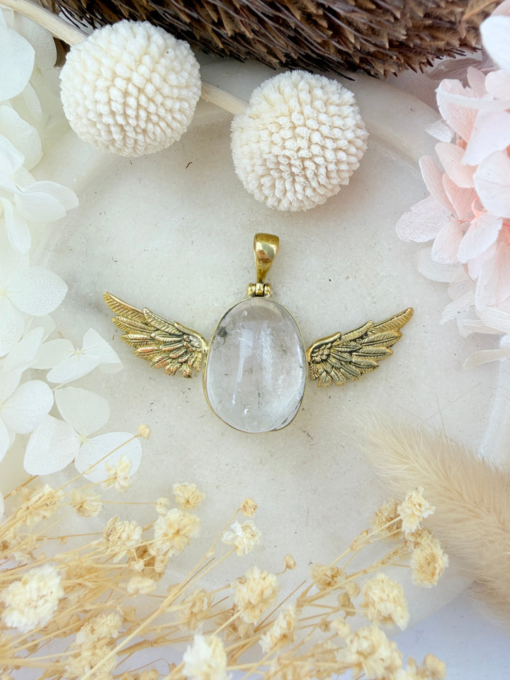 Clear Quartz Anahata Pendant